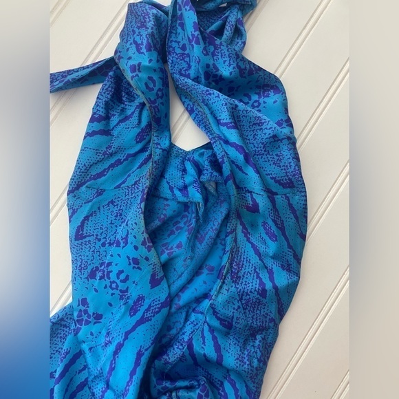 French Connection Silk Snake Print Halter Dress 436 - Picture 5 of 10